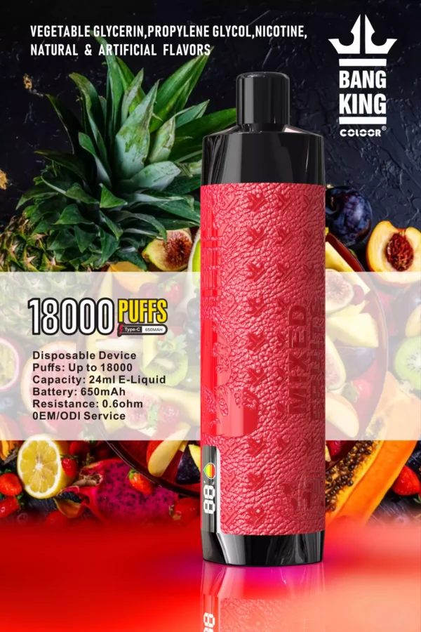 BANG KlNG DTL Screen Vape Pen 18000 Puffs 3 měřítko