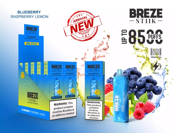 BREZE STIIK BS8500 Vape Pen 8500 Puffs 1 mērogots