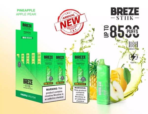 BREZE STIIK BS8500 Vape Pen 8500 Puffs 7 mērogoti