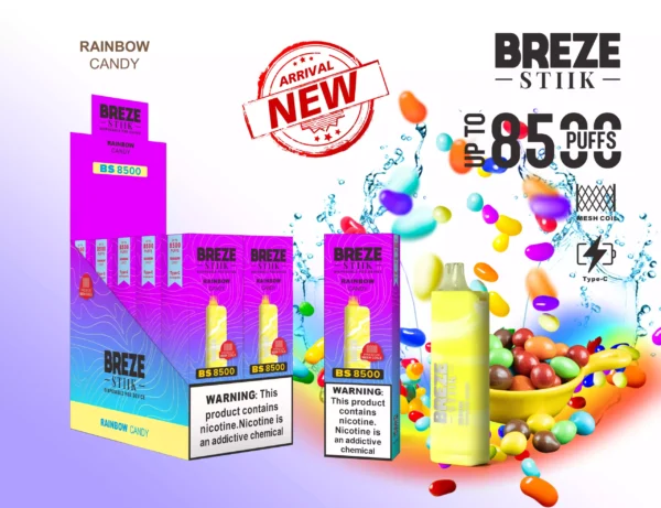 BREZE STIIK BS8500 Vape Pen 8500 Puffs 8 mērogoti