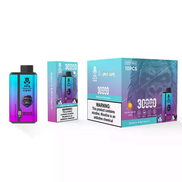 Перезаряджуваний одноразовий вейп Bang King Grativape на 30 000 затяжок із сітчастою котушкою та електронною рідиною 36 мл – низький рівень нікотину від 0% до 5% доступний для оптових замовлень (12)