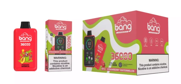 Vape de unică folosință Bang 36000 Puffs de înaltă calitate cu rezervor dublu de e-lichid de 36 ml și opțiuni multiple de nicotină (6)