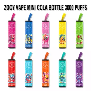 Best-Selling Zooy Cola 3000 Puffs Disposable Vape 5% Nicotine 850mAh Battery 9ml E-liquid Mesh Coil Wholesale Supply