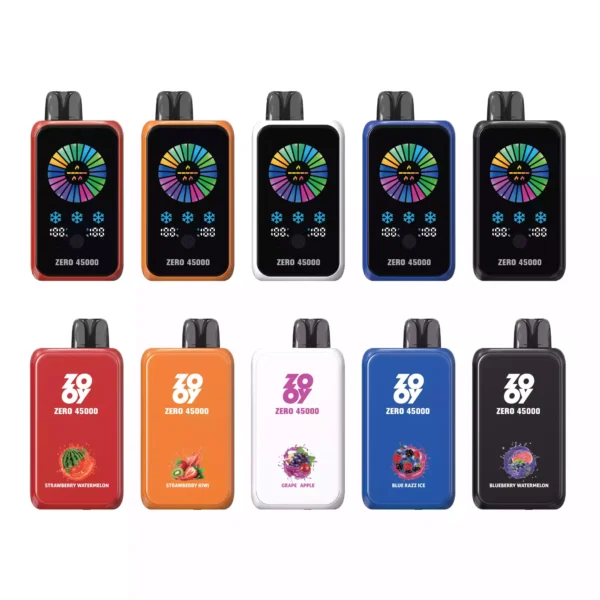 High-Performance ZOOY ZERO 45000 Puffs Disposable Vape with 5% Nicotine Rechargeable 850mAh and 9ml E-Liquid Bulk Available Now (3)