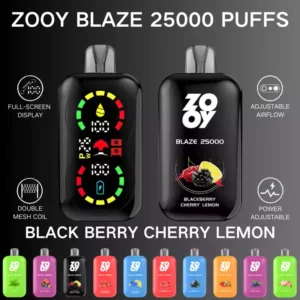 Zooy Blaze 25000 Puffs Disposable Vape with Mesh Coil and Adjustable Airflow for Wholesale Bulk Vapes from Direct Factory (15)